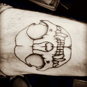 Auto tatuaje para mi #skull #skullcat #autotattoo #tattoochile