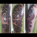 Partners tatt, brought for his 25th Birthday. Was his first. Love it! Done.by Steve @ Powerhouse Tattoos, Palmy North, NZ