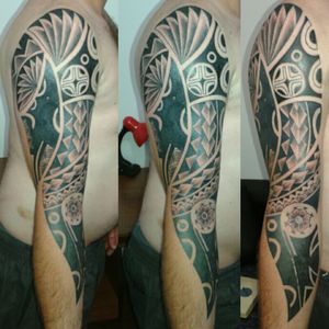I did 2 Cover-Up on this arm.. #tattoo #tribalmaori  #maori #coverup #tat
