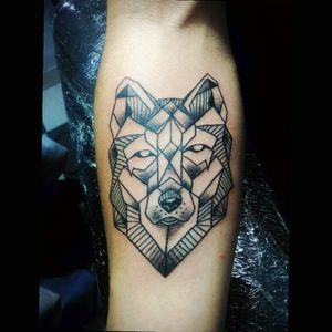 #Wolf #geometric #blackAndWhite