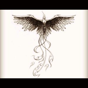 Would love something.like this on my thigh.Something a bit different with more detail. The phoenix, with burning flames rising from it.#megandreamtattoo