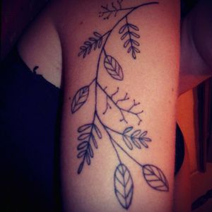 #6th #tattoo #floral #leaves #golemtattoo #branch