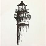 #lighthouse #tattoodesign If anyone gets this let me know cause I would love to see my drawing become a reality. 