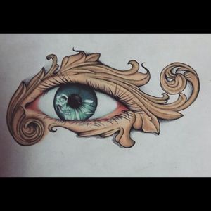 Drawing by me titled eye of goddess.