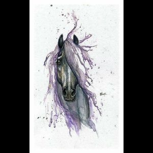 #watercolor #Friesian #horse #inspiration