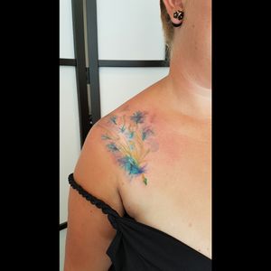 Watercolor cornflowers #odense #tattoo I