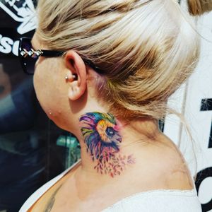 Watercolor bird #odense #tattoo #tattooapprentice #watercolortattoos