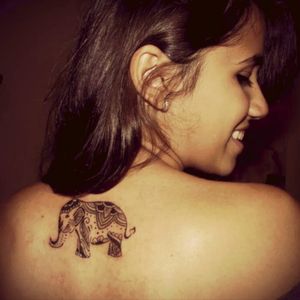 First tattoo! #elephant #IndianElephant #linework