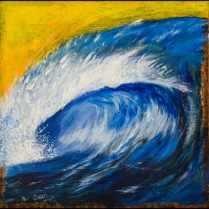Surfing on the waves of sound #print #acrylicpainting #waves