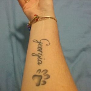 This is for my puppy  i had her for 8th years  RIP  it is my second tattoo