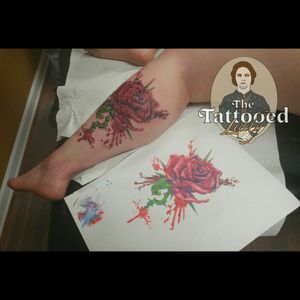 Rose tattoo.#thetattooedladymn.com