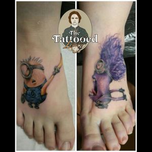 Minion tattoos. Thetattooedladymn.com