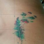 #watercolor #birdtattoo #TattooGirl #lowerback #love