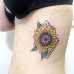 #sunflower #geometricflower #colortattoo