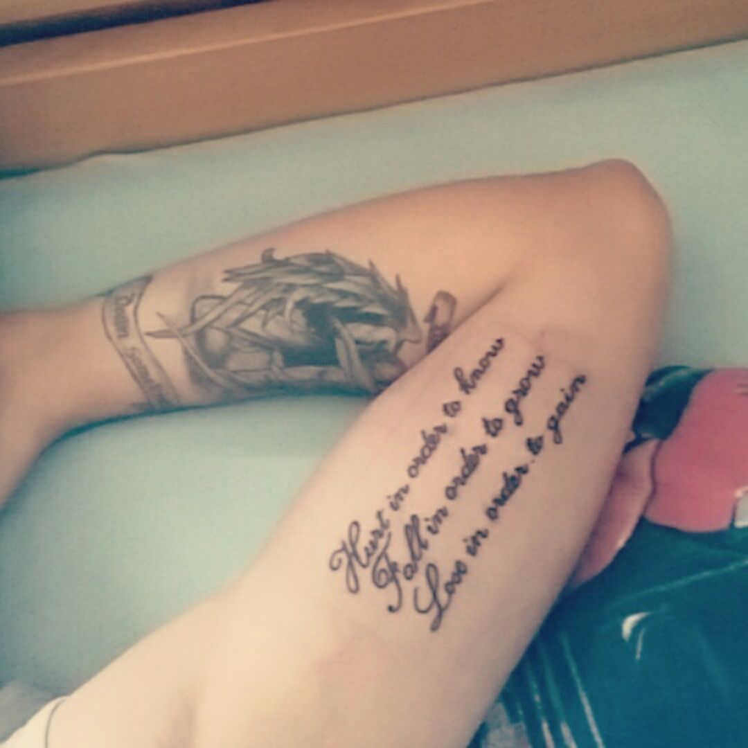 Bicep Quote Tattoos