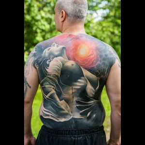 Artist:Rainer LilloBackbone tattooEstonia#backpiece #fullback #backtattoo #back #back