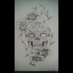 #draw #Drawing #skull #Mexicanskull #mexican #flowers #diamond #heart