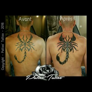 #tattoobyPattooTattoo #Cover #ScorpionTribal
