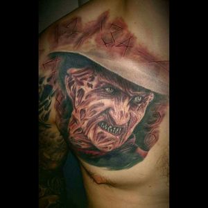 A clients healed pic of freddy kreuger, nightmare on elm street