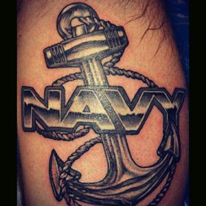 In honor of my other grandfather who passed in 2015, I've been looking for a way to honor his memory, and what better way to do it than with a tattoo?? He served in the US Navy for many years, I can't remember the name of the ship, but when I do, that's gonna become part of this. #usnavy #navy #anchor #america #godblessamerica #family