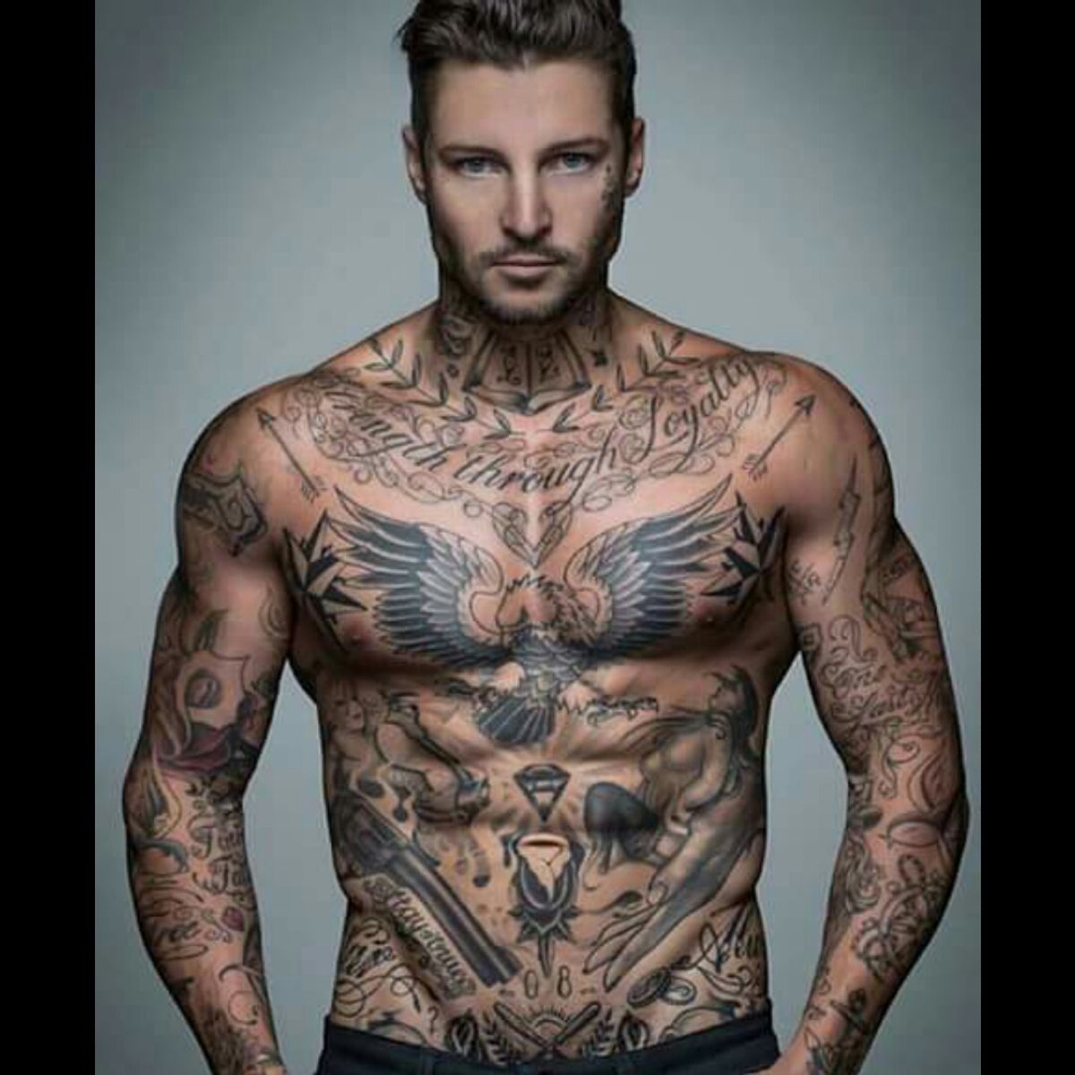 Tattoo uploaded by Marie-Claire • #Man #Men #Tattoos #Tatuajes #beautiful  #fullbody #body #handsome • Tattoodo