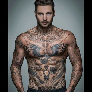 #Man #Men #Tattoos #Tatuajes #beautiful #fullbody #body #handsome