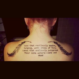 My fourth tattoo; a quote from Edgar Allan Poe's "Fairyland".#EdgarAllanPoe #poe #poetry #tattoopoetry  #quote #quotetattoo