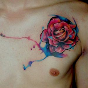 I love Megan Massacre and I would love to get a colorful rose tattoo like this one. #megandreamtattoo