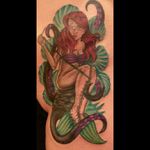 Ariel tattoo on my hip #TheLittleMermaid #pinuptattoo #Ariel #twisteddisney #disneyprincess