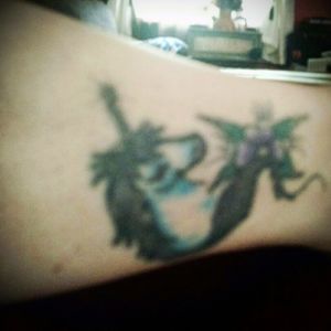 My very first tattoo,many,many years ago! :) My ankle. Pic is fuzzy.