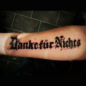 German for " thanks for nothing"