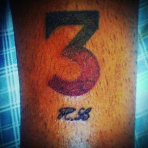 This tattoo i made for a Tunisian football player. #3 #number #red&black