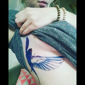 Blue bird on my side 💙Not finished yet (in a month)Made bye Ben in Blackheart tattoo shop. South of France.