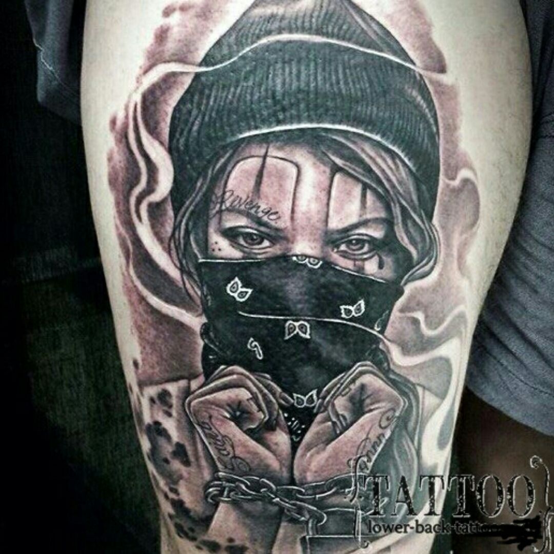 gangster joker girl tattoo designs
