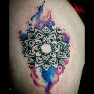 #mandala #watercolor #tattoos #designs #ink #inked #tat #colour #colors #inkedup #intenzeink #intenze #melbournetattooist #melbourneart #melbouretattooist #black