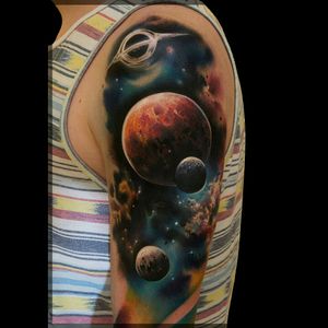 #watercolor #colorful #tattoo #dreamtattoo  #ink #InkGang #planetattoo #planets #3dtattoo #universe #universum #halfsleeve #colour