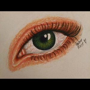 08.9.2016 : first try with my new faber castell crayons #fabercastell #drawing #eye #firsttry