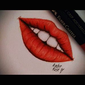 08.9.2016 #lips #firsttry #drawing #fabercastell