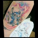Stitch Disney#carolinacaos #réalismeavantgarde #tattoo #colorstattoo #watercolor #watercolortattoo #avantgardetattoo #illustrationtattoo #lovetattoo #tattoolife #iltatuaggio #tattooed