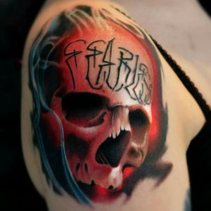 #skull #fearless #death #RedSkull #smoke