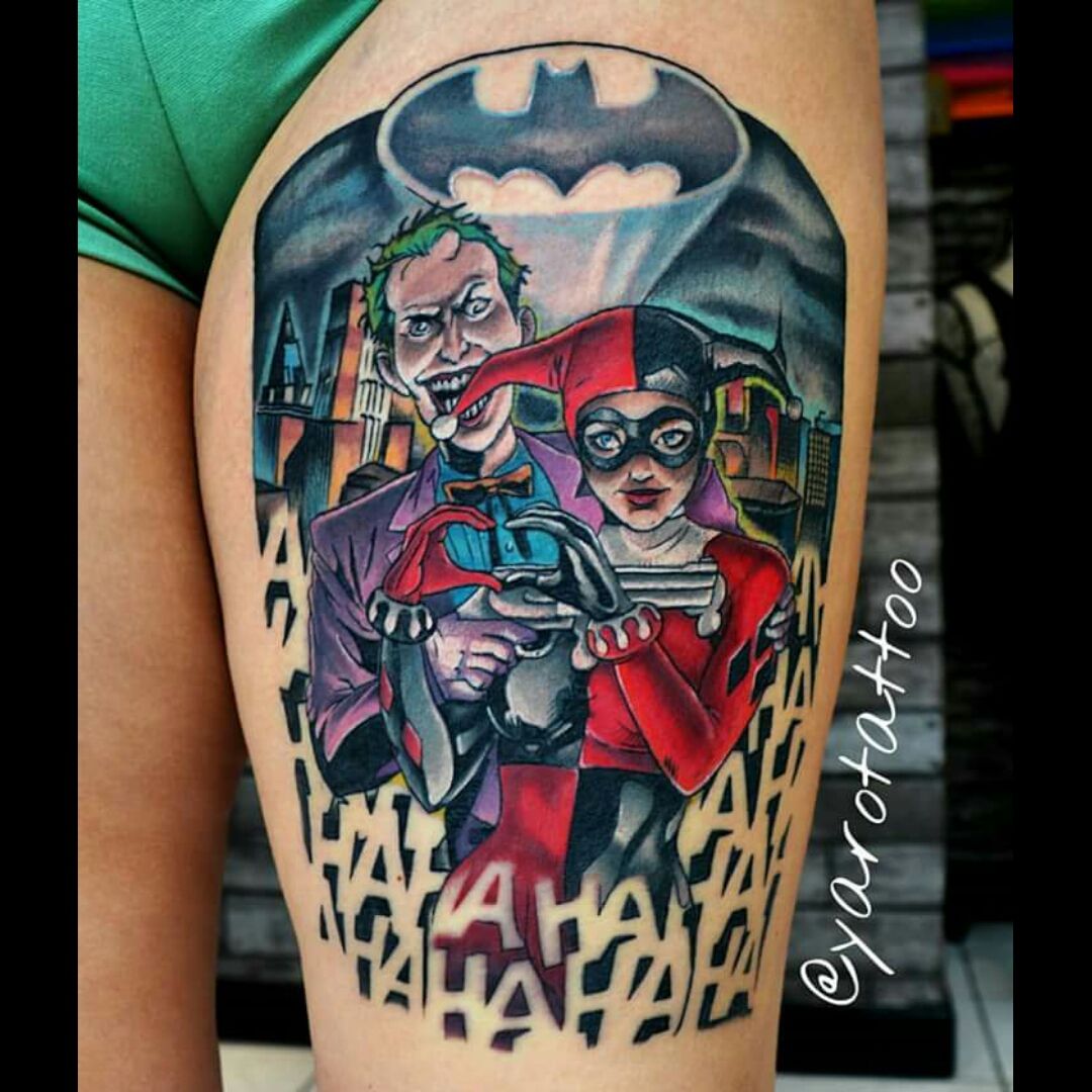 Tattoo uploaded by Jaroslav Rataj • #joker #harleyquinn #comics #comic # batman #yaro #yarotattoo • Tattoodo