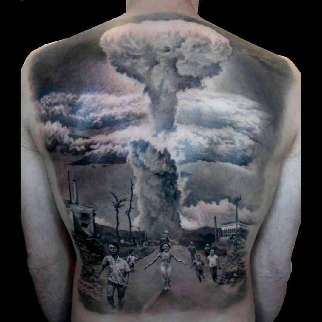 PostApocalyptic Jesus chest piece progress by Blaze Schwaller TattooNOW
