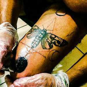 My Big Moth. #mybody #colormyskin  #tattoorj #tattoobrazil #moth #moon #tattoomoon #tattoomoth #finelines #tattoofinelines #pontillism #pontilhismo #rio #riodejaneiro #zerovinteum #art #arte #tattooartist #tattooart