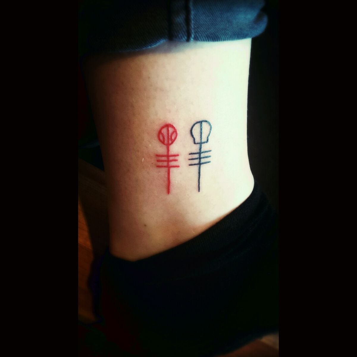 Tattoo uploaded by Robyn Morgan • In love with this one! A bit sore now  ahaha #twentyonepilots #band #music #simple #logo #bandlogo #inlove  #linework #smallbutmighty #meaningful #favourite • Tattoodo