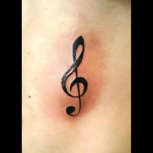 "Life is music, music is life" solf key tattoo