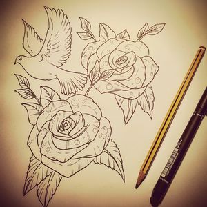 #roses #dove #detail #realism #blackandgrey #mydrawing #swag #cool #dm #tat #tatt #tattoo #tattooed #tattooartist #nopain #nogain #ink #inked #likemypic #instattoo #uk #kent #england