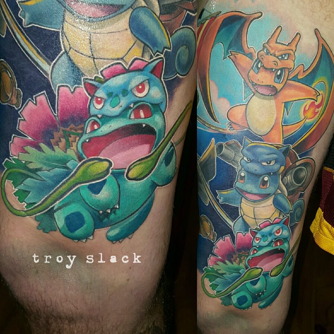 Heres a bulbasaur evolution tattoo design I did using the trading card  images  rpokemontattoos