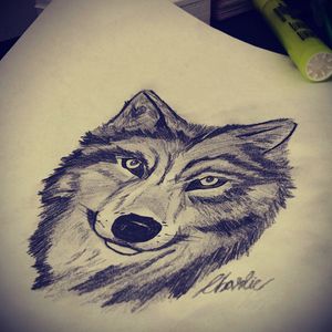 Try again drawing again I love it #wolf