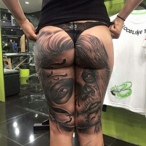 Leg Tattoos by Thong Thai Skin Art