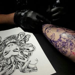 My Medusa part one#snake #medusa #medusatattoo #tattoo